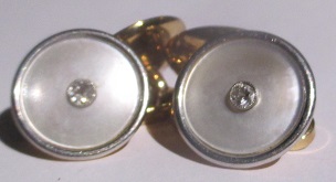 xxM1264M Art Deco gold Cufflinks,Takst-valuation  N.Kr. 15000